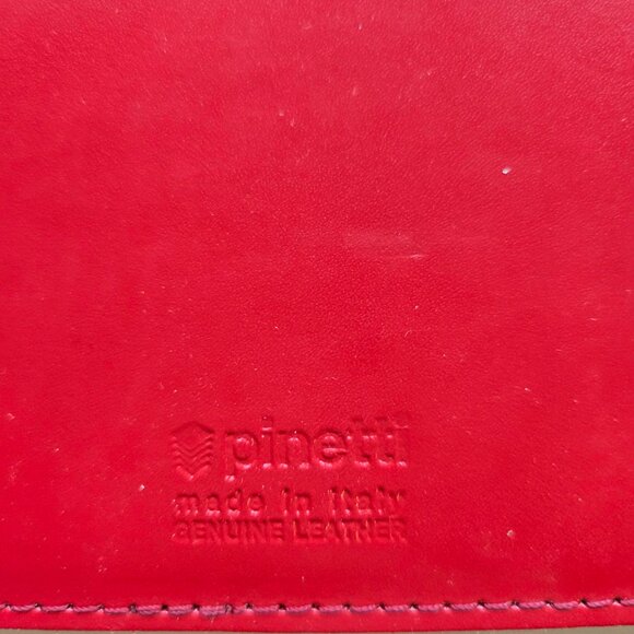 PINETTI Red Smooth Leather Notepad Holder, A5 - Picture 3 of 8
